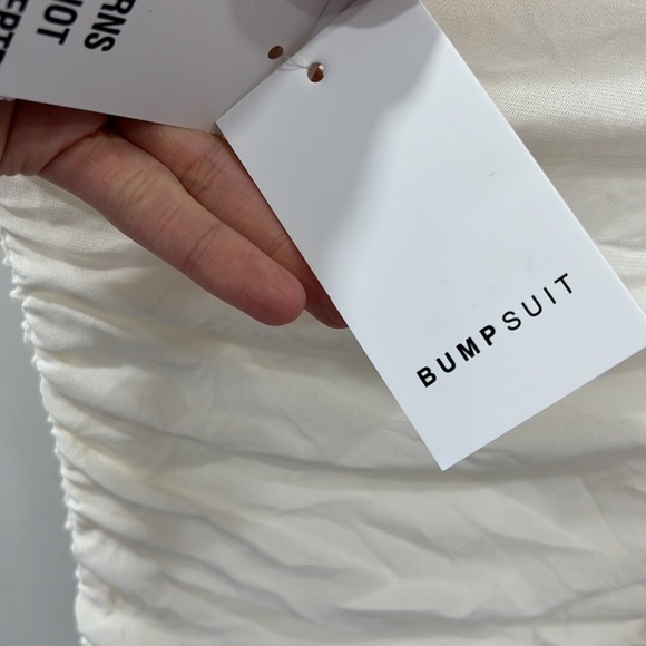 BUMPSUIT Off The Shoulder Mesh Dress in White - Picture 9 of 11